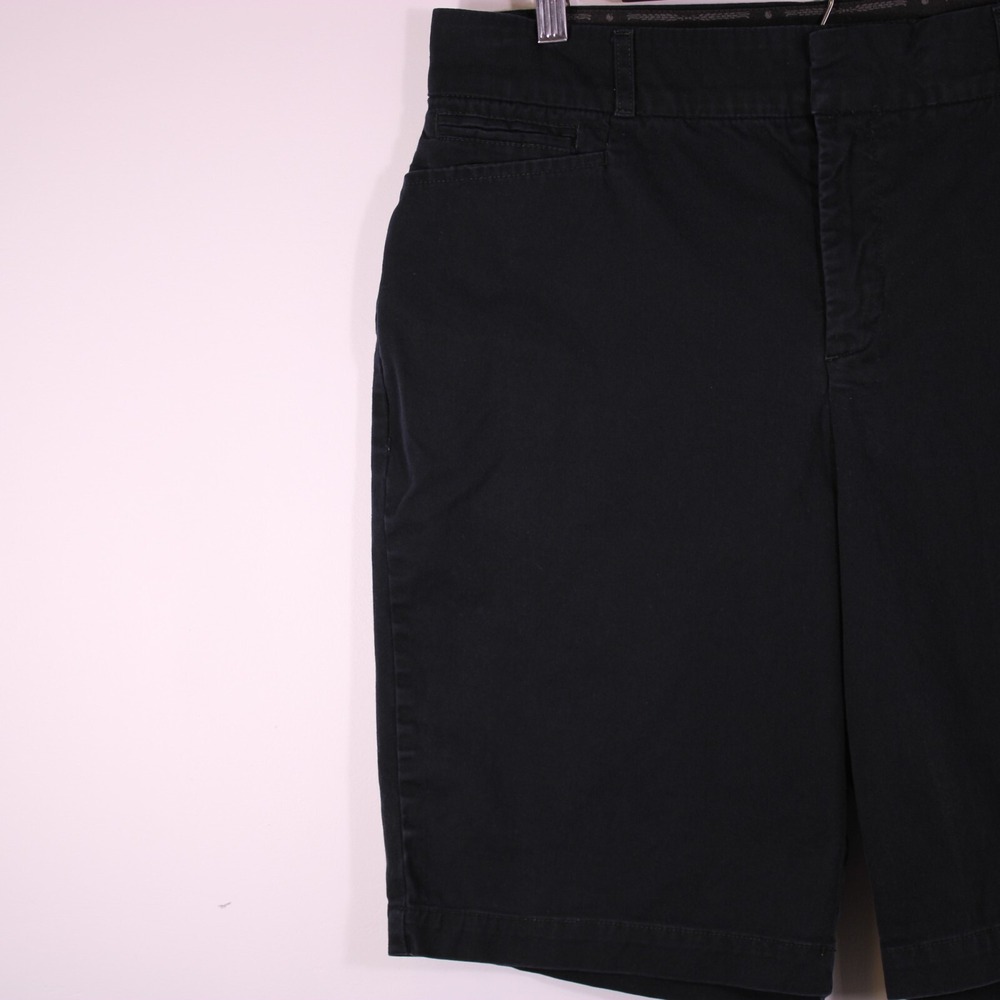 Gloria Vanderbilt Shorts Womens 10 Navy Blue Chino Casual Stretch Bermuda Missy - Picture 6 of 13